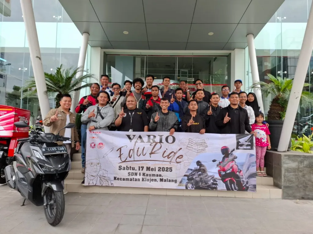 Vario EduRide 2025; Bikers Honda Malang Ajak Pelajar Belajar dan Berbagi 2 Malang Posco Media
