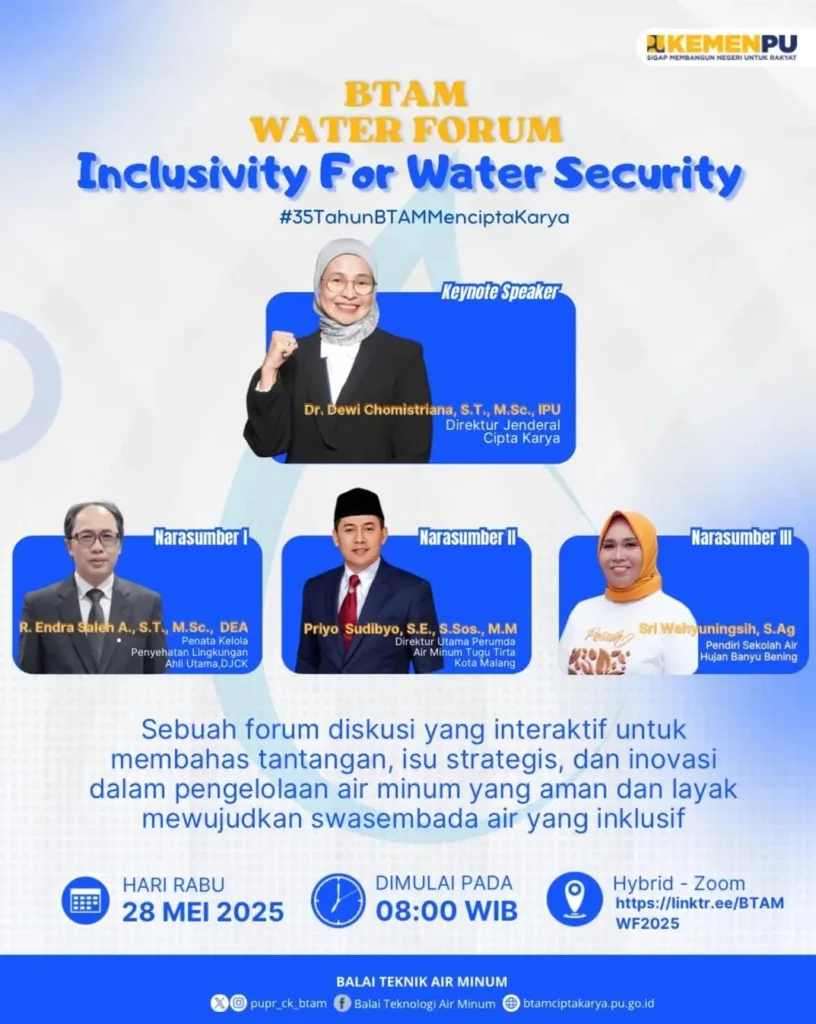 Langkah Konkritnya Diapresiasi Nasional, Direktur Utama Tugu Tirta Jadi Narasumber BTAM Water Forum 2025 1 Malang Posco Media