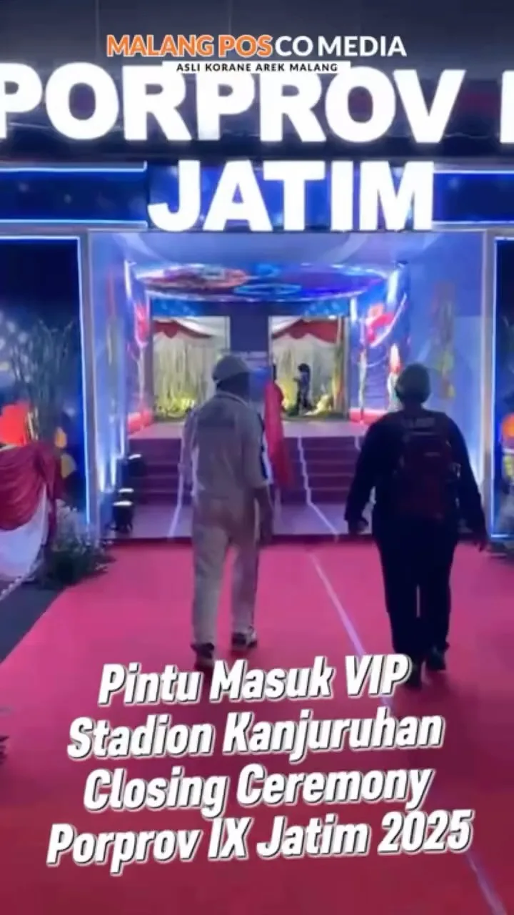 Pintu Masuk VIP Stadion Kanjuruhan Closing Ceremony Porprov IX Jatim 2025