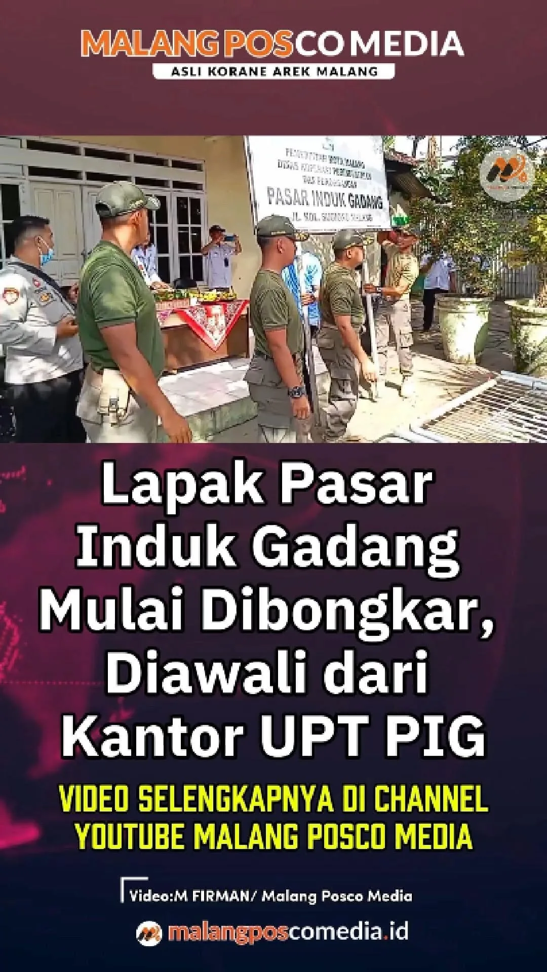 Lapak Pasar Induk gadang Mulai Dibongkar