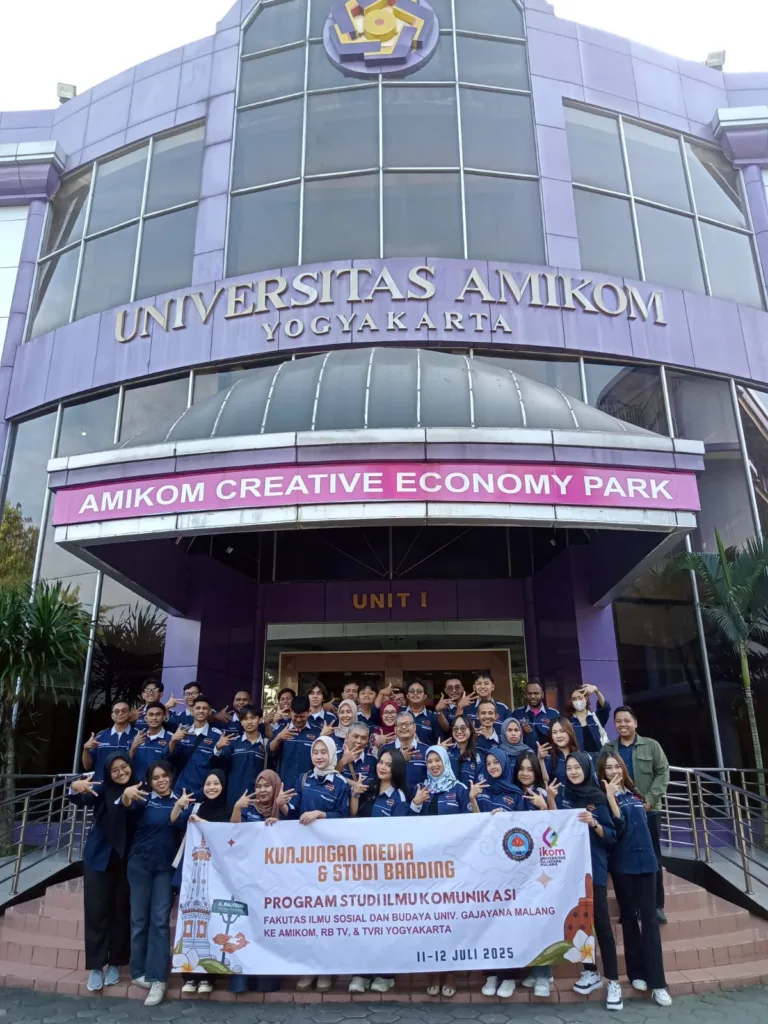 Mahasiswa Prodi Ilmu Komunikasi Uniga Malang Kunjungi Amikom, RBTV, dan TVRI Yogyakarta, Tingkatkan Kompetensi Mahasiswa 1 Malang Posco Media
