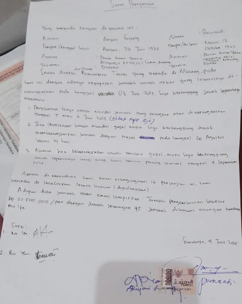 Rugi Rp 15 M, Bimantara Tetap Refund Rp 5,6 M ke 250 Jamaahnya 2 Malang Posco Media