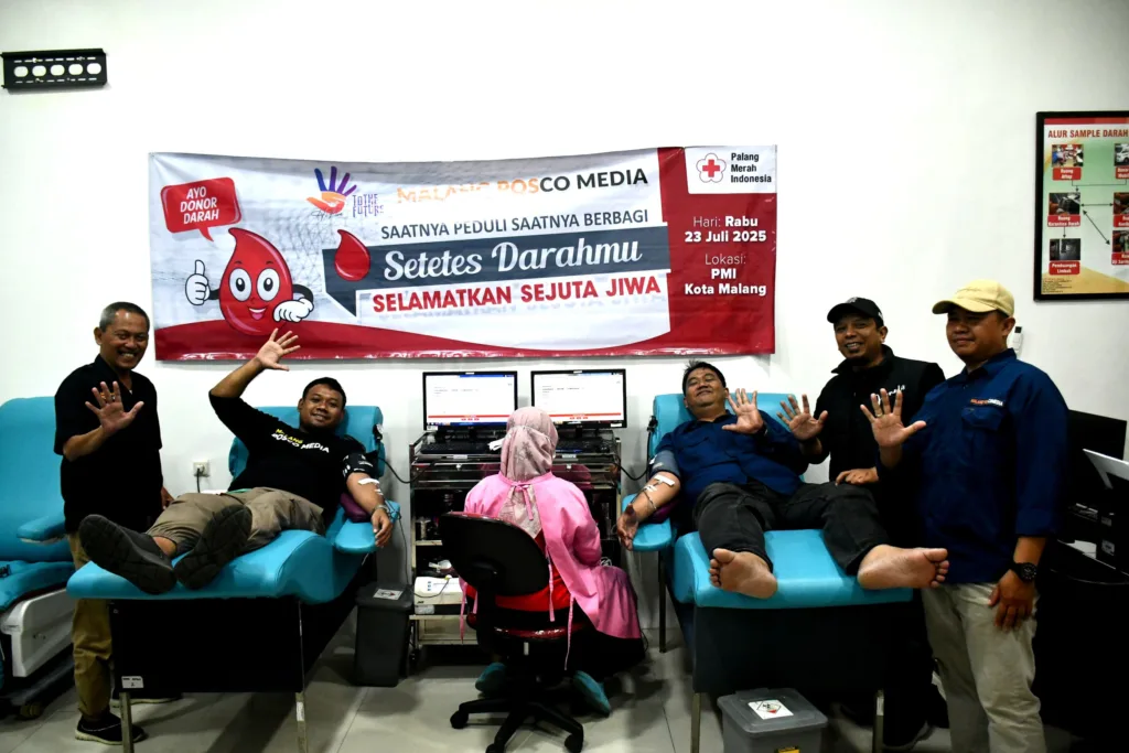 Malang Posco Media Gelar Donor Darah, Rangkaian HUT ke-5 'Hi Five to The Future' 1 Malang Posco Media