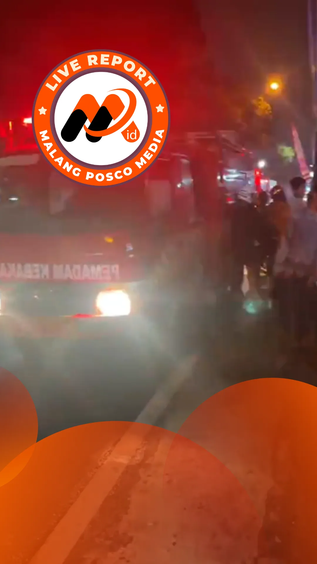 Live Report Kebakaran Gudang di Singosari